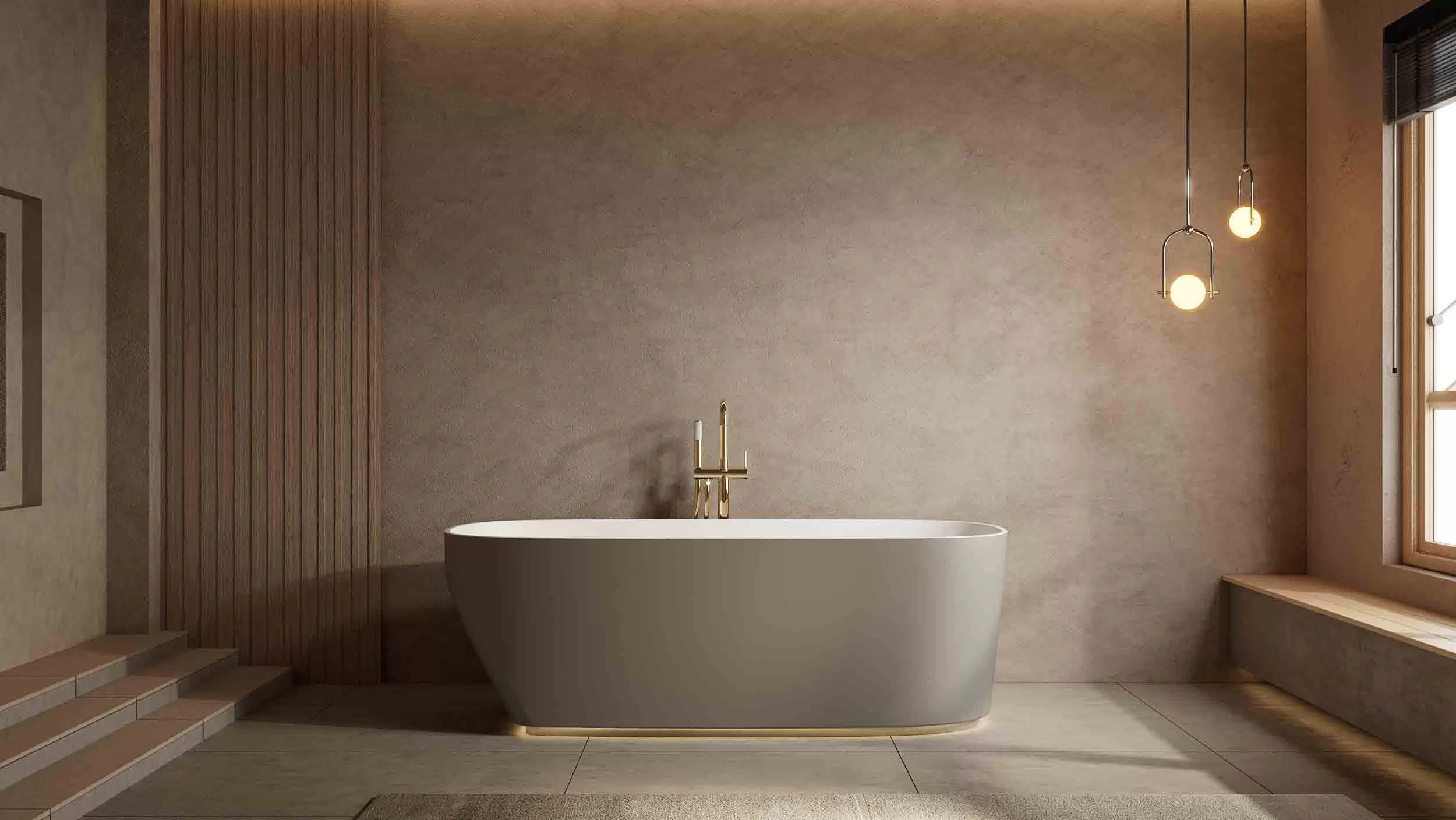 2Rolling image of the artificial Soild surface stone bathtub
